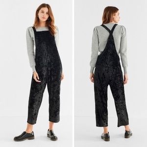 Urban Outfitters Black Velvet Jumpsuit